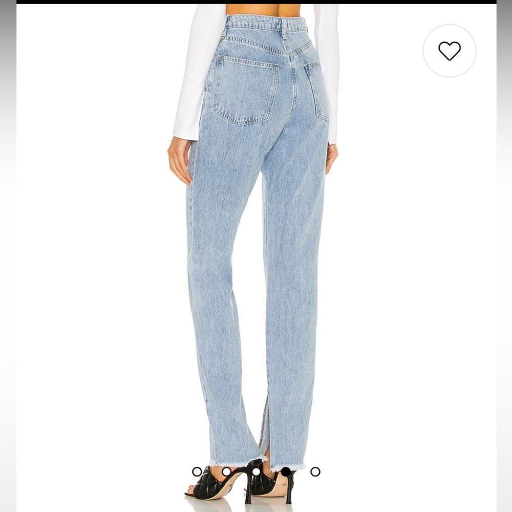 NEW WITH TAG WOMEN’S SIZE 30 STRETCH WEWOREWHAT SLIT HEM JEAN IN LIGHT VINTAGE - Picture 2 of 10